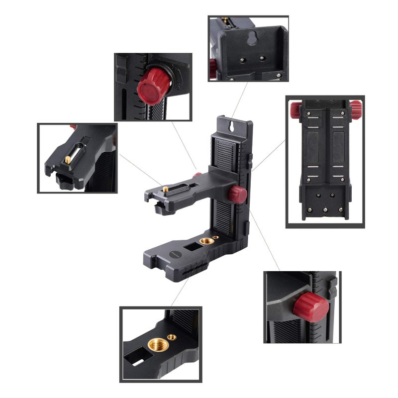 Firecore حامل مغناطيسي لمستوى الليزر Firecore بشكل L قابل للتعديل 1/4" و 5/8" محول قاعدة تحديد موقع الليزر-FLM60A - Image 3